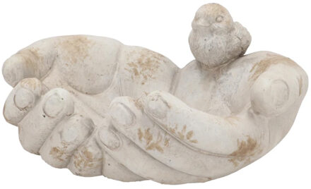 Daan kromhout Bird bowl - large - vogelbad - beige - handen