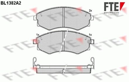 Daewoo Remblokken set BL1382A2