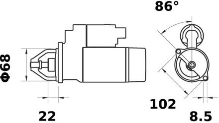 Daewoo Startmotor / Starter MS120
