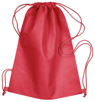 Daffy non-woven trekkoordzak - maat One size Rood