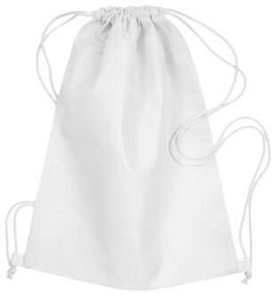 Daffy non-woven trekkoordzak Wit - One size