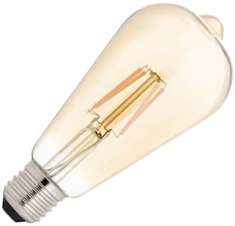 dag/nacht sensorlamp Edison LED filament 4W (vervangt 30W) grote fitting E27 goud