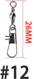 Dagezi Wartels Vissen Connector Pin Bearing Swivel Solid Ringen Swivel 25 Stks/partij Visgerei Karpervissen Gereedschap Pesca 12