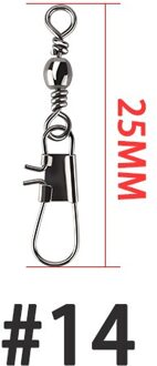 Dagezi Wartels Vissen Connector Pin Bearing Swivel Solid Ringen Swivel 25 Stks/partij Visgerei Karpervissen Gereedschap Pesca 14