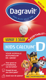 Dagravit Kids Calcium + Vitamine D (3+ jaar) - 90 kauwtabletten
