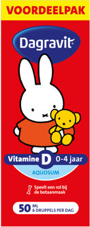 Dagravit Kids Vitamine D Aquosum Voordeelverpakking- Nijntje - Voedingssupplement - 50 ml