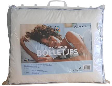 Dagros Hoofdkussen bolletjes 50x60cm wit