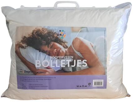 Dagros Hoofdkussen bolletjes 60x70cm wit
