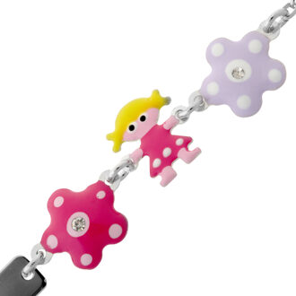 'Dahlia' Kinder 925 Sterling Zilveren Ketting - Zilver ZK-7147