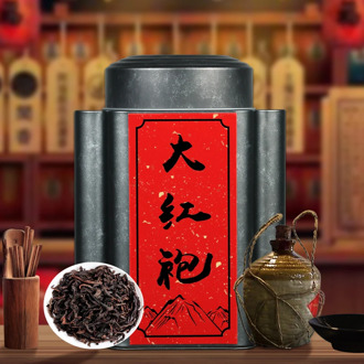 Dahongpao Tea Leaves 320G Luzhou Flavor Wuyi Mountain Rock Tea Oolong Tea Gift Set Bulk New Tea Canned