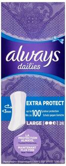 Dailies Liner Extra Protect Large Insert Crosses 26 Pieces