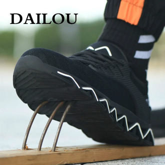 DAILOU 2020 Work Safety Boot Air Mesh Men's Safety Shoes Steel Toe Boots Men Puncture-Proof Work Sneakers Indestructible Shoes