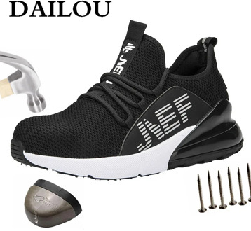 DAILOU Breathable Safety Shoes Men Boots Lightweight Construction Safety Deodorant Puncture-Proof Boots Outdoor Free shipping