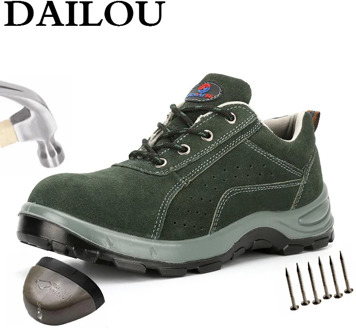 DAILOU Men's Safety Shoes Boots Steel Toe Winter Sneakers New Design Anti-static Construction Safety Men's Sneakers Dropshipping