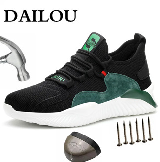 DAILOU Safety Work Boots for Men Steel Toe Anti-smashing Comfort Lightweight Breathable Puncture-Proof Boots Free Shipping