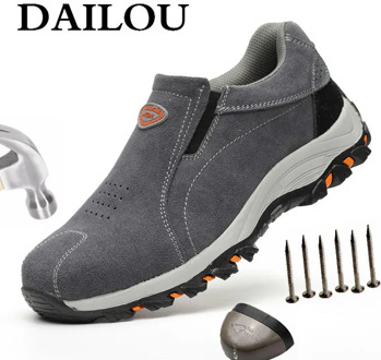 DAILOU Steel Toe Cap Safety Shoes Puncture-Proof Construction Safety Comfort Lightweight All Season Men's Sneakers Dropshipping