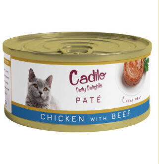 Daily Delights - kip met rund paté - natvoer kat (70 g) 1 verpakking (6 x 70g)