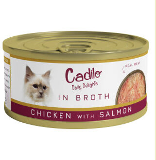 Daily Delights - kip met zalm in bouillon - natvoer kat (70 g) 2 verpakkingen (12 x 70g)