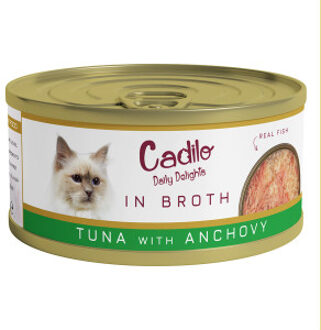 Daily Delights - tonijn met ansjovis in bouillon - natvoer kat (70 g) 1 verpakking (6 x 70g)