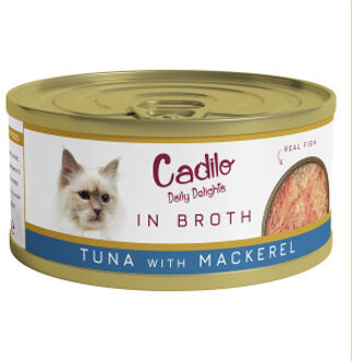 Daily Delights - tonijn met makreel in bouillon - natvoer kat (70 g) 1 verpakking (6 x 70g)