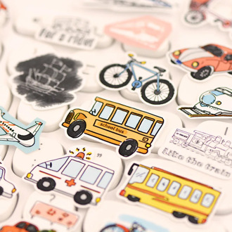 Daily Planet Car Plant Decorative Stationery Stickers Scrapbooking DIY Diary Album Stick Label