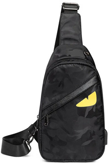 Daily Use USB Chest Bag Multifunction Crossbody Bag for Men Anti-theft Shoulder Messenger Bags Male Waterproof Chest Bag Pack