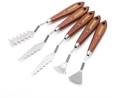 Dainayw 5Pcs Paletmes Set Olie Messen Kunstenaar Rvs Schraper Art Schilderen Leveringen Voor Mengen Pigmenten Acrylverf