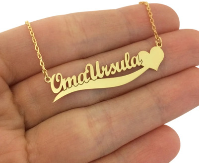 Dainty Custom Name Necklace Women Wedding Gifts Stainless Steel Heart Name Pendant Personalized Nameplate Choker Necklace