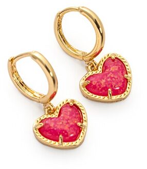 Dainty Kleurrijke Hart Oorbellen Voor Vrouwen, Gouden Oorringen, Engagement Party Accessoires, Oorbellen Sieraden V1