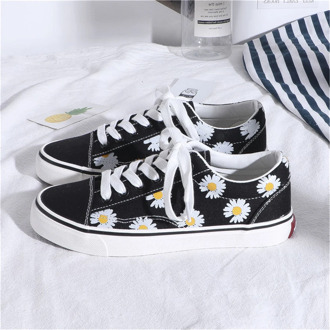 Daisy canvas shoes for women Harajuku students autumn new 2020 lace up fashion lady flats casual Korean Vulcanized skate shoes