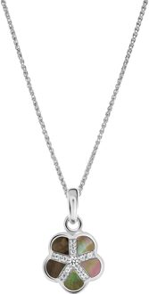'Daisy' Dames 925 Sterling Zilveren Set: Necklace + Oorbellen + Ring - Zilver SET-7585