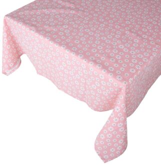 Daisy Flowers Tafelkleed Textiel Roze 140x250 Cm