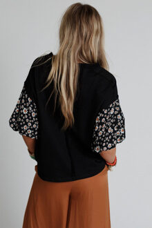 Daisy Mouwtop Relaxed Fit Zwart