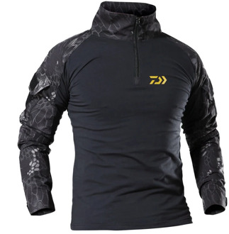 Daiwa Fishing Clothes Summer Sun Protection Fishing T Shirt Army Breathable Anti-Mosquito Outdoor Camping Travel Fishing Shirt