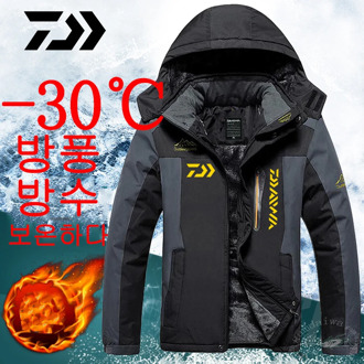 DAIWA Fishing Clothing Winter Autumn Fishing Jackets Waterproof Warm Fleece Thick Outdoor Fishing Shirts Men Outdoor Clothing