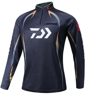 DAIWA Shirt Outdoor Sports Fishing Clothing Men Fishing Shirts Long Sleeve Breathable Quick Drying Coat Hooded Fishing Clothes