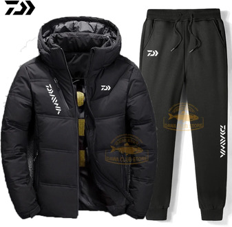 Daiwa Suit for Fishing Jacket Waterproof Windproof Warm Thick Pants Fishing Clothes Sports Fishing Suit Winter Men Fishing Wear