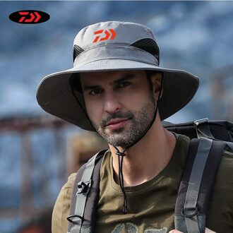Daiwa Summer Outdoor Men's Fishing Hat Sunscreen Ultraviolet Breathable Wear-resistant Fishing Visor Hat Mountaineering Hat Photo Color4