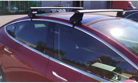 dakdragerset Fly Bar Tesla 3 aluminium zwart Zilverkleurig