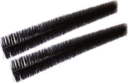 Dakgootegel - zwart - 480 x 12 cm - kunststof/staaldraad - dakgootbescherming - dakgootborstel