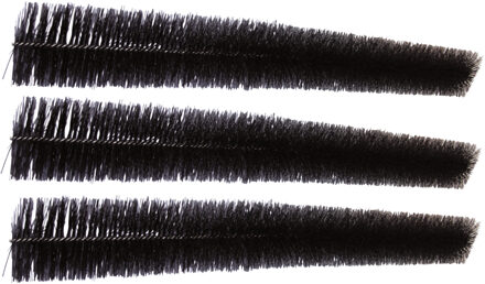 Dakgootegel - zwart - 600 x 12 cm - kunststof/staaldraad - dakgootbescherming - dakgootborstel