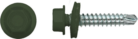 Dakpanschroef | 100 stuks | Groen