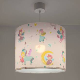 Dalber Fairy Dreams hanglamp, meerkleurig, Ø 33 cm roze, wit, kleurrijk