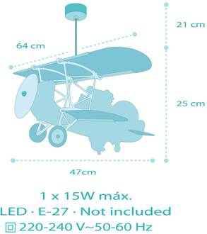 Dalber hanglamp Crocodile Plane, kleurrijk, hout/kunststof kleurrijk, wit