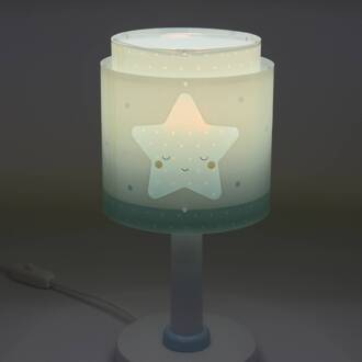 Dalber Kindertafellamp Baby Dreams, blauw, G4, Ø 15 cm wit, blauw