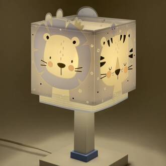 Dalber Kindertafellamp Baby Jungle, blauw, G4, breedte 14 cm wit, blauw