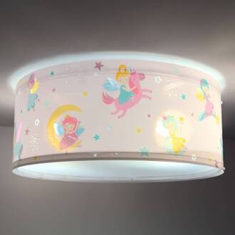 Dalber plafondlamp Fairy Dreams, meerkleurig, 2-lamps roze, kleurrijk