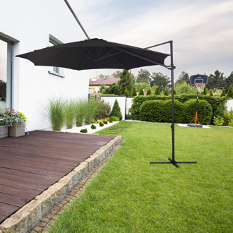 Dalia zweefparasol zwart - Ø 3 m