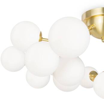 Dallas plafondlamp 20-lichts, hoogte 25 cm, goud goud, wit