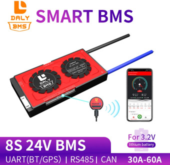 Daly 3.2v 18650 smart BMS 8S 24V 30A 40A 60A Bluetooth 485 to USB device NTC UART software togther Lion LiFepo4 Battery BMS